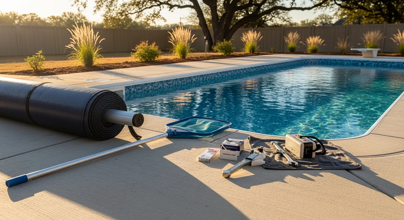 Custom inground swimming pool installation in Owasso, Oklahoma